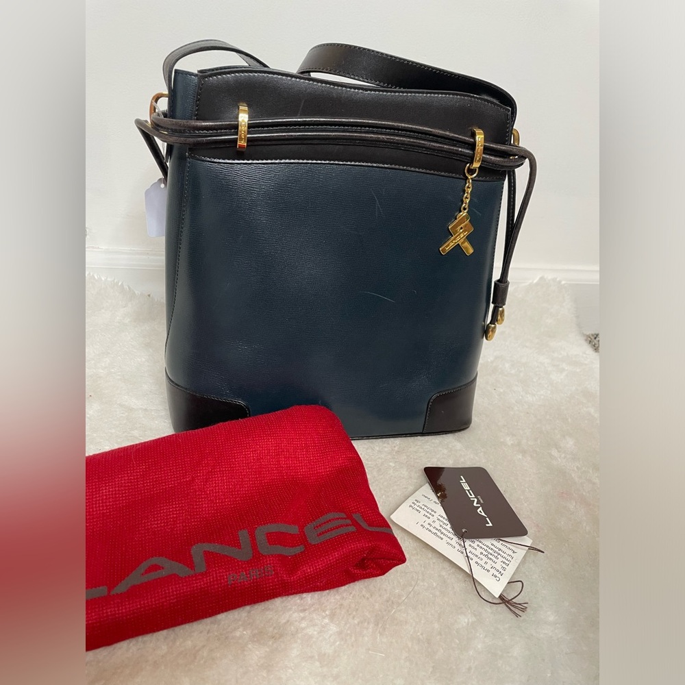 Lancel Navy and Black Crossbody Bag